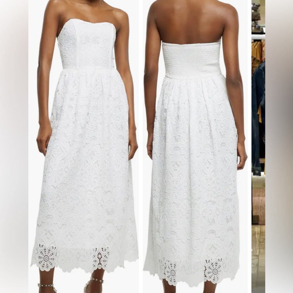 River Island Strapless Corset Bodice Dress